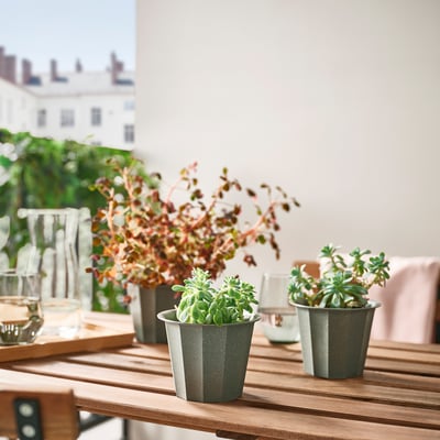 hanging planter saucer Medium Wooden Hanging Planter, Teardrop Hanger, Planter With Saucer, A main image 1