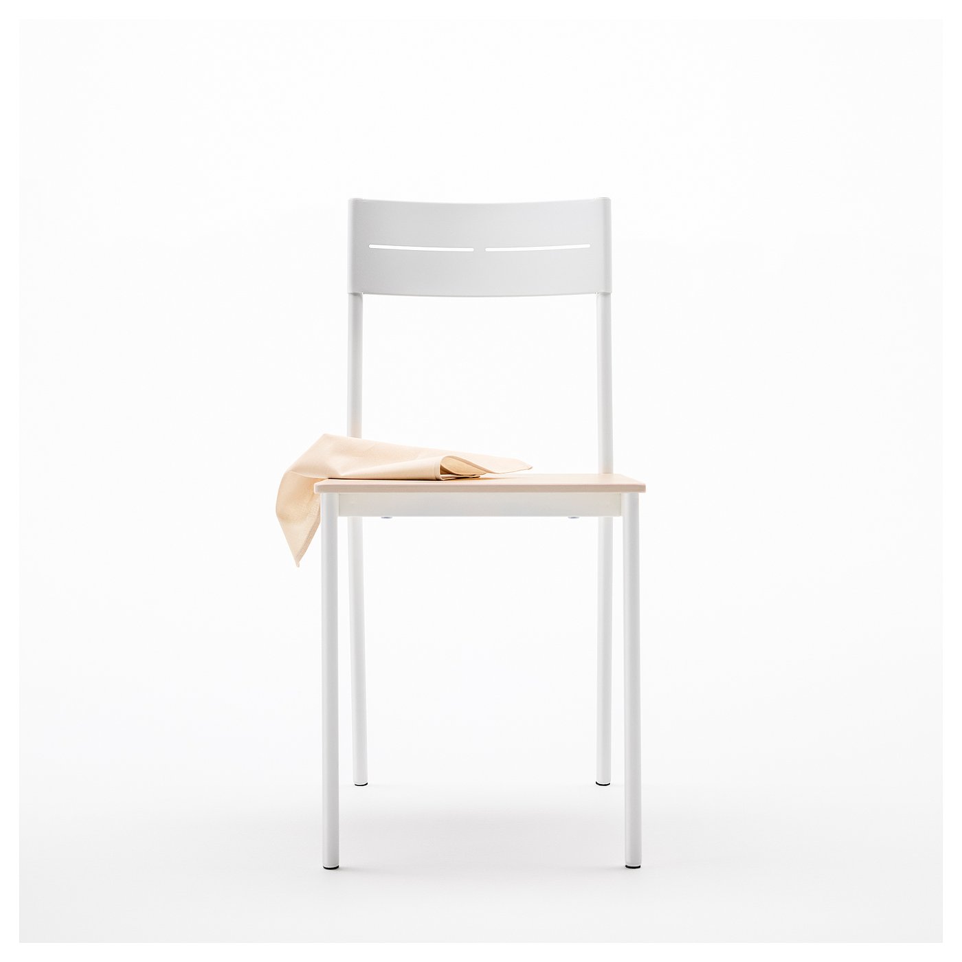 BUSLÄTT chair, white/pine - IKEA