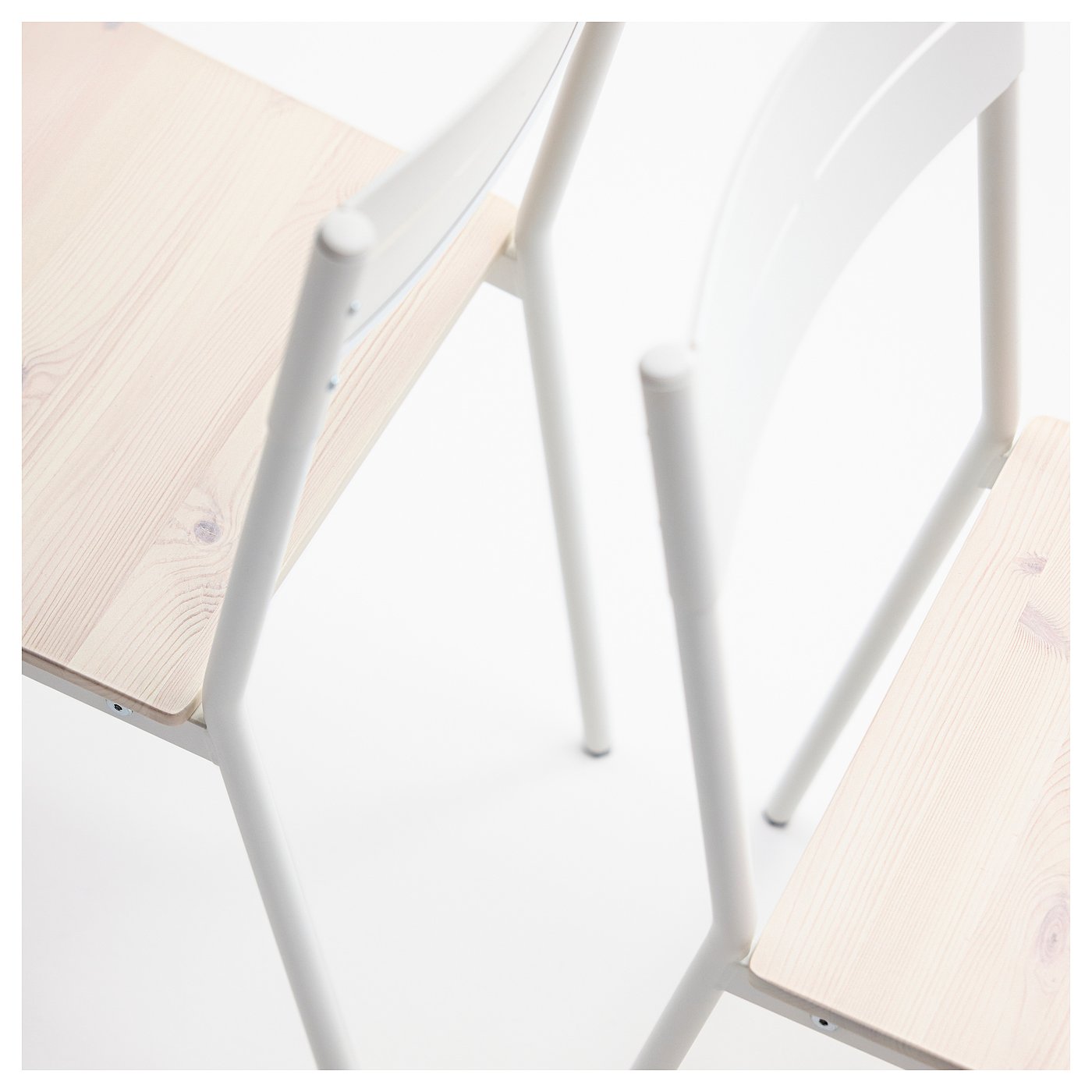 BUSLÄTT chair, white/pine - IKEA