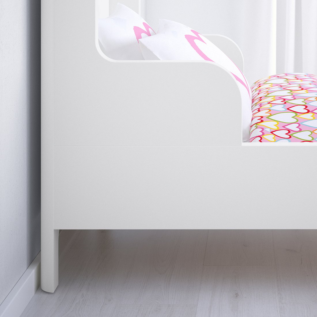 BUSUNGE Extendable bed, white, 38 1/4x74 3/4" IKEA