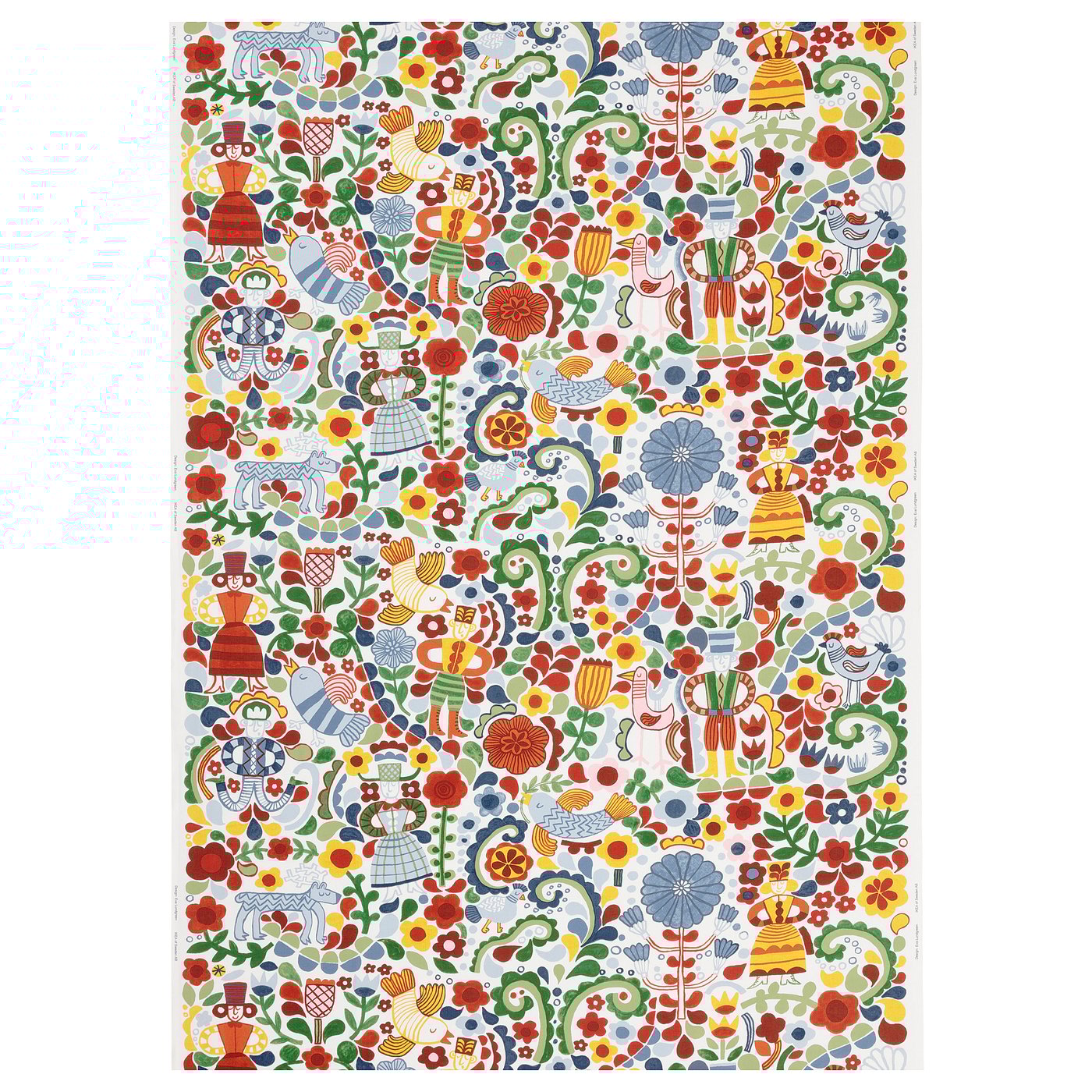 Pre-Cut Fabric, White/Multicolor