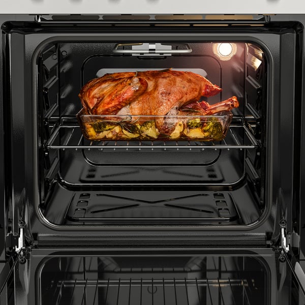 CIRKULERA Range with gas cooktop, Stainless steel
