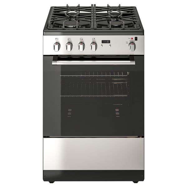 CIRKULERA Range with gas cooktop, Stainless steel