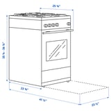 CIRKULERA Range with gas cooktop, Stainless steel