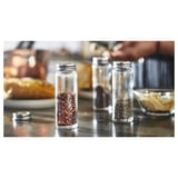 CITRONHAJ Spice jar, clear glass/stainless steel, 3 oz