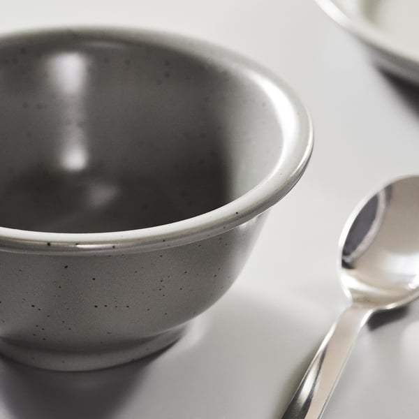 DAGGASTER Bowl, dotted/gray, 5 ½ "