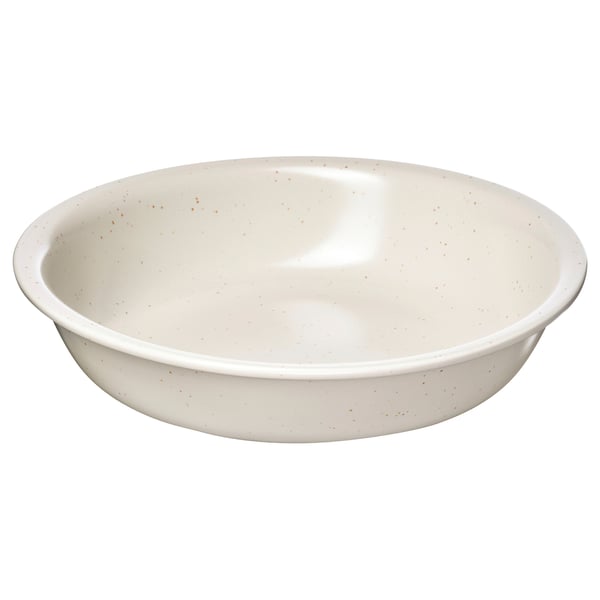 DAGGASTER Deep plate/bowl, dotted/light beige, 7 ½ "