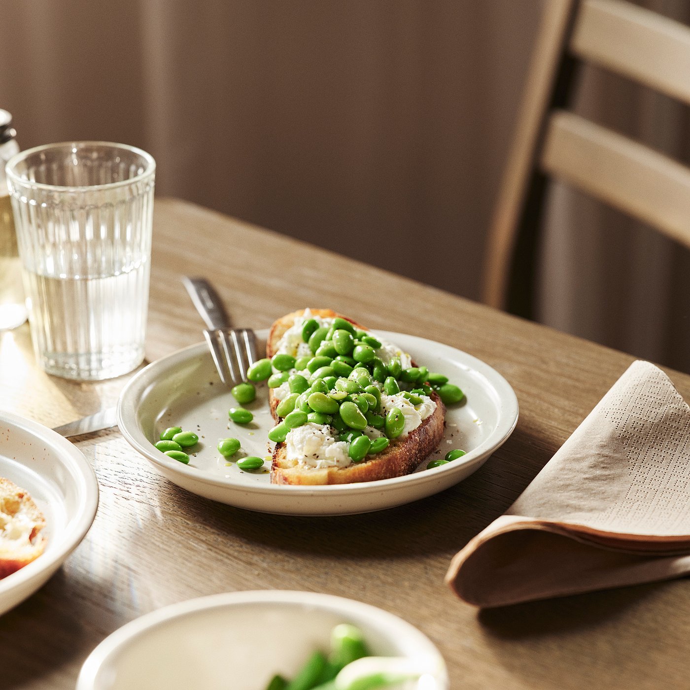 DAGGASTER side plate, dotted/light beige, 8