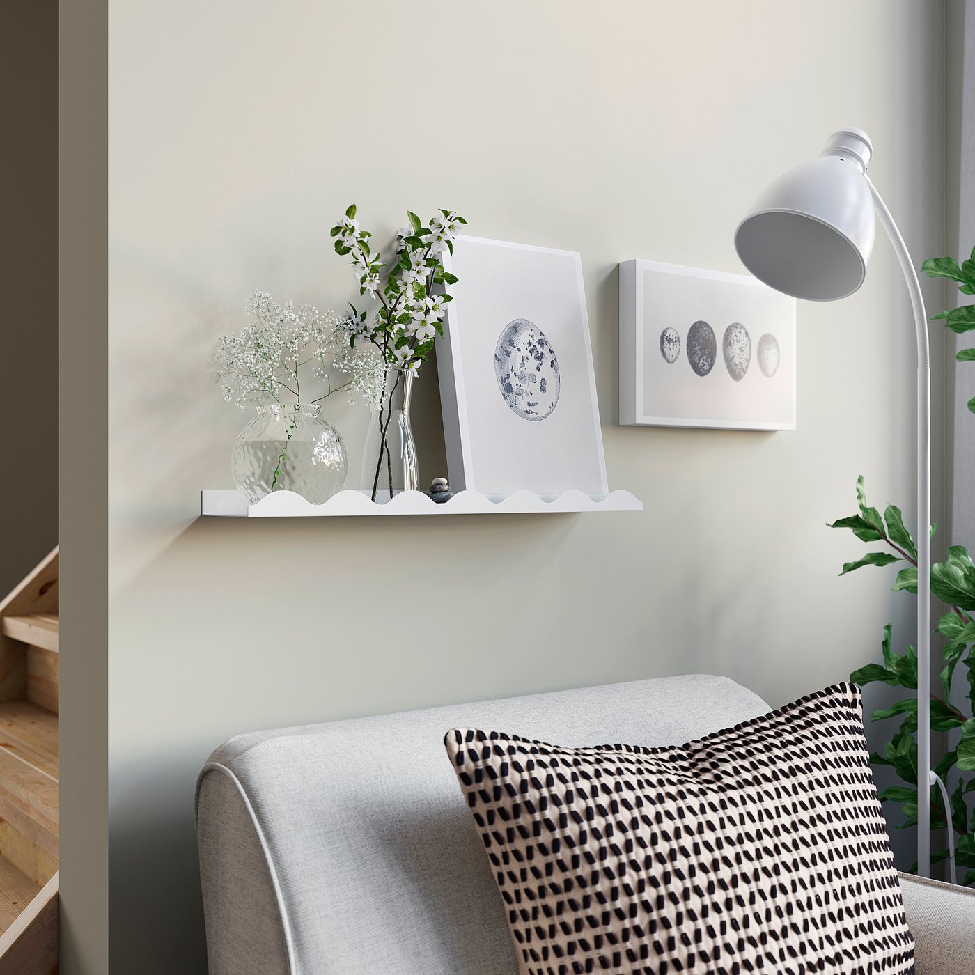 Picture ledge, white 3