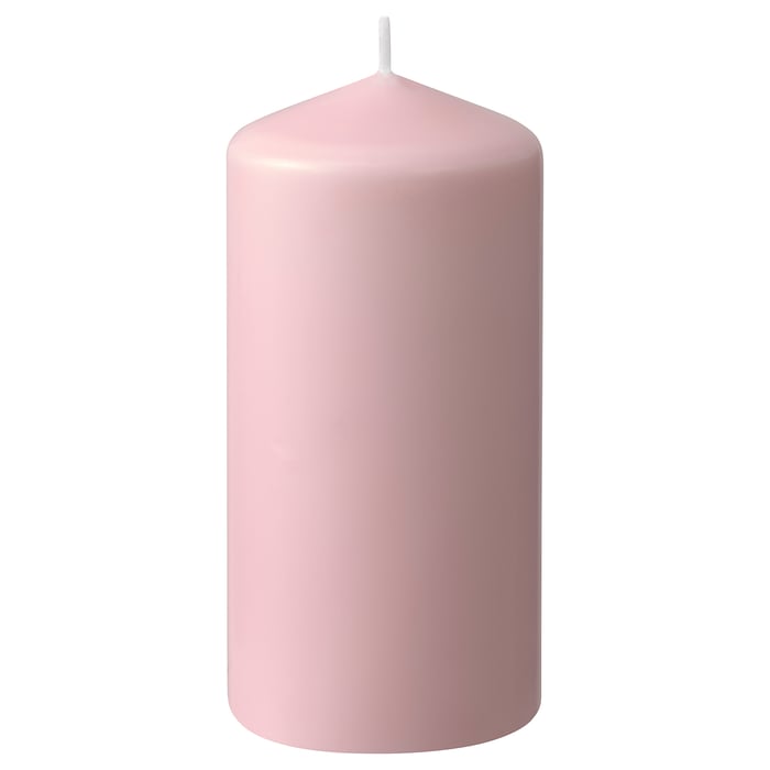 DAGLIGEN unscented pillar candle, light pink, 5 ½" IKEA
