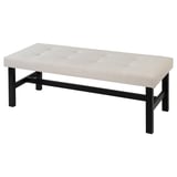 DALHOLEN Bench, beige/black-brown, 44 1/8 "