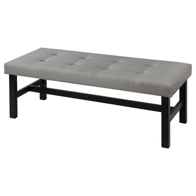 DALHOLEN Bench, gray/black-brown, 44 1/8 "