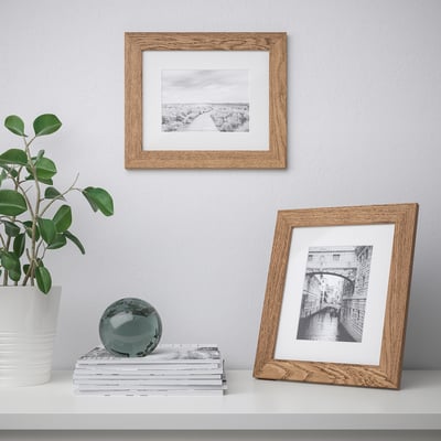 DALSKÄRR Frame, wood effect/light brown, 8x10 "
