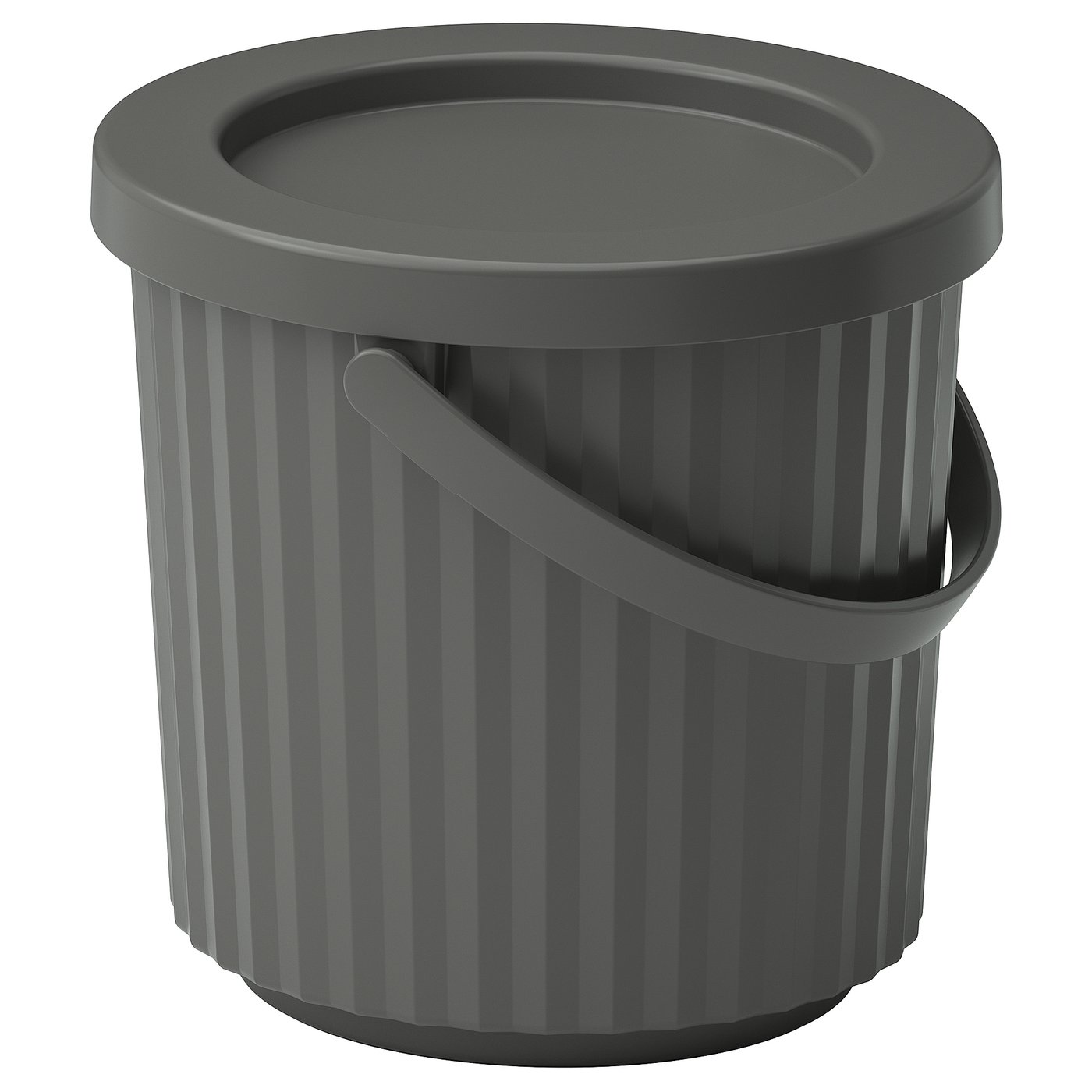 Bin With Lid, Dark Gray