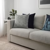 DAMMOTT Cushion cover, dark gray/off-white, 20x20 "