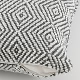 DAMMOTT Cushion cover, dark gray/off-white, 26x26 "