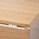 DANDERYD / EBBALYCKE Table and 2 chairs, oak veneer white/Idekulla beige, 29 1/8/52 3/4x31 1/2 "