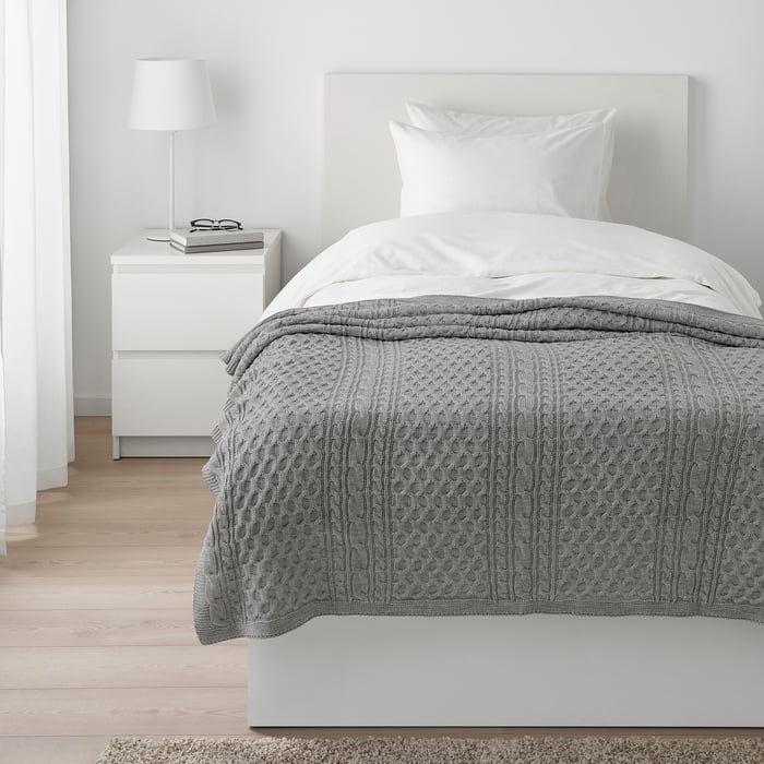 DÅRÖRT throw, gray, 51x67" IKEA