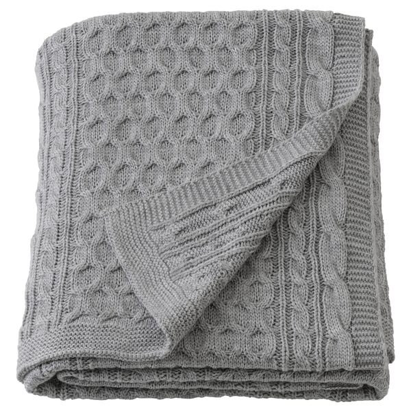 DÅRÖRT Throw, gray, 51x67 "