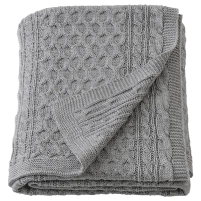 DÅRÖRT Throw, gray, 51x67 "