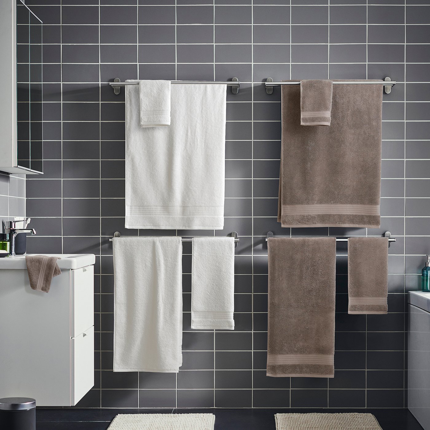 Hand towel, brown 5