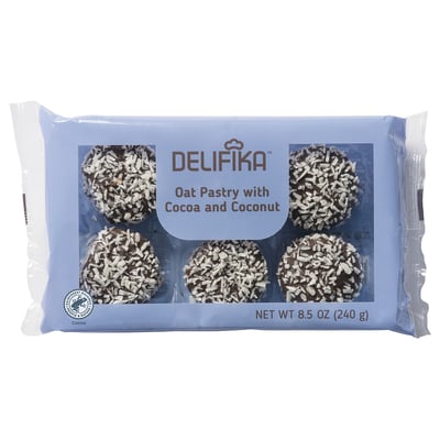 DELIFIKA Oat pastry with cocoa and coconut, frozen Rainforest Alliance Certified, 8 oz