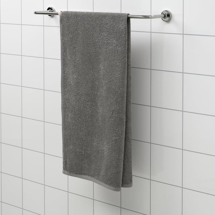 DIMFORSEN bath towel, gray, 28x55" IKEA