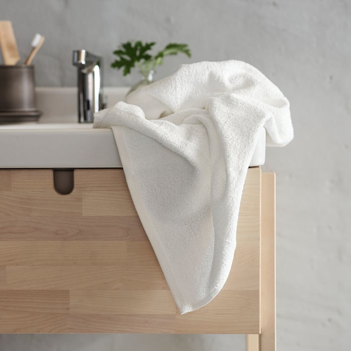 DIMFORSEN bath towel, white, 28x55" - IKEA