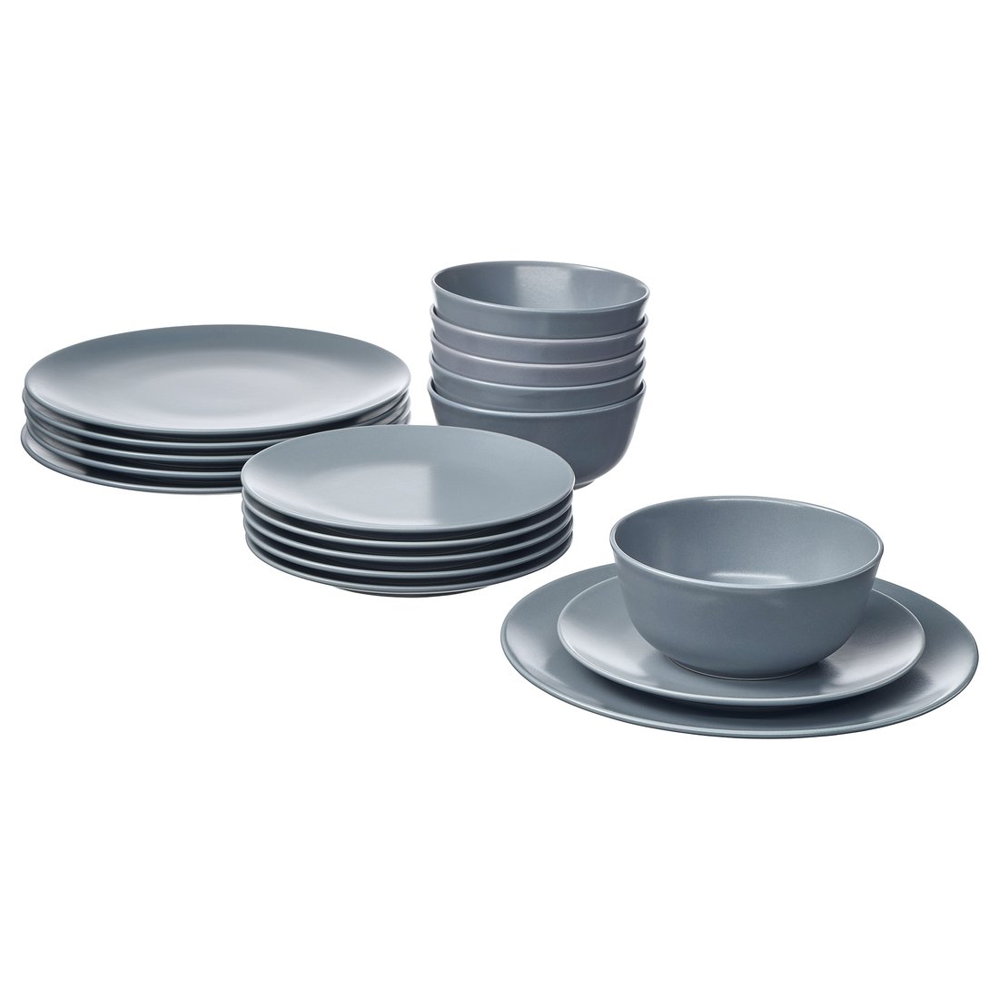 DINERA 18piece dinnerware set, beige IKEA