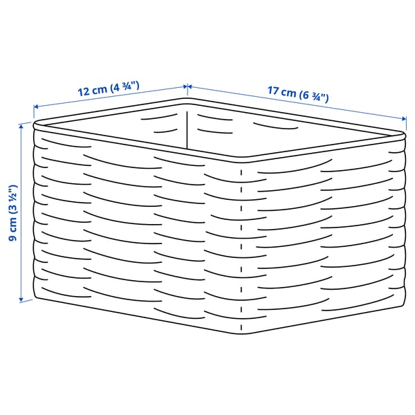 DJURTRÄNARE Basket, gray-beige, 4 ¾x6 ¾x3 ½ "