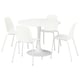 DOCKSTA / LIDÅS Table and 4 chairs, white white/white white, 40 1/2 "