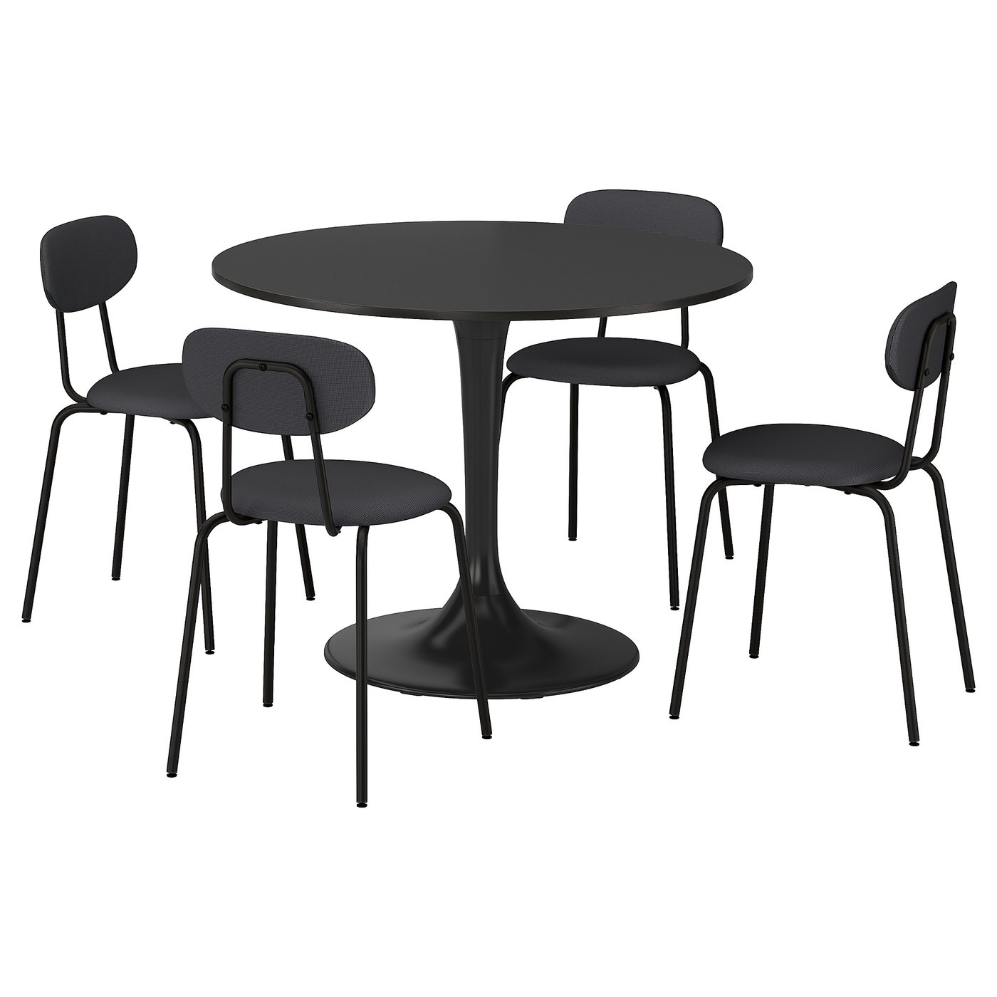 IKEA イケア　NORRNAS ナポリタン　2脚 LILLÅNÄS bar stool, chrome plated/Gunnared dark gray, 243/4