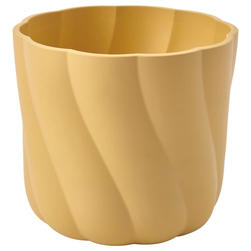 DOFTRIPS Plant pot, dark yellow, 4 ¾ "