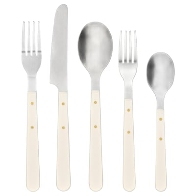 DOFTSKÖLD 20-piece flatware set, off-white