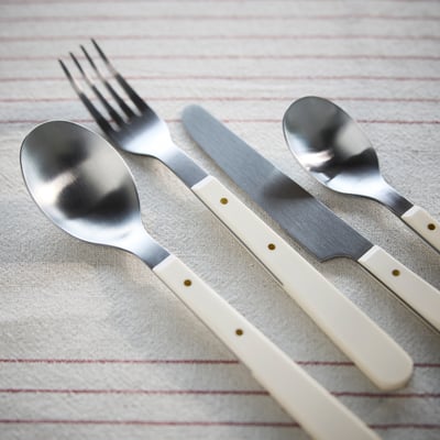 DOFTSKÖLD 20-piece flatware set, off-white