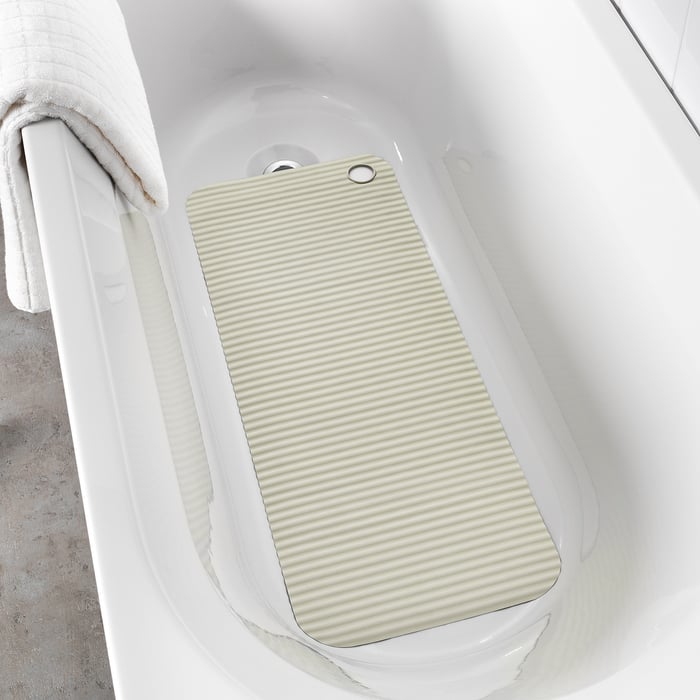 DOPPA bathtub mat, beige, 13x33" - IKEA US