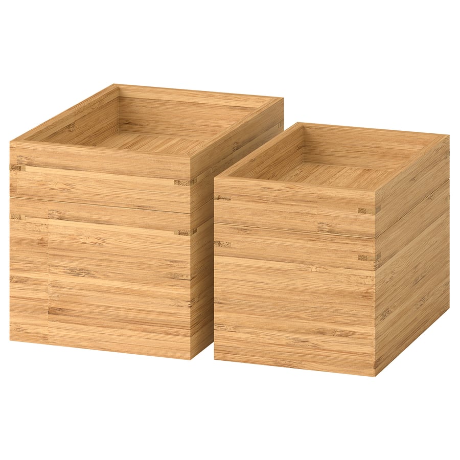 DRAGAN 4-piece bathroom set, bamboo - IKEA