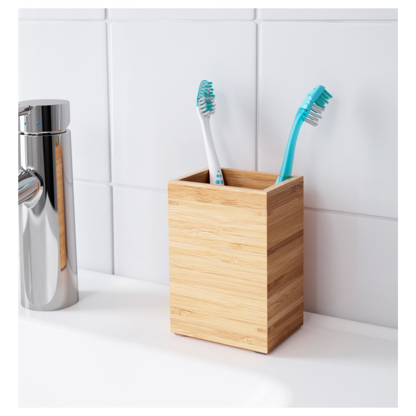 DRAGAN Toothbrush holder, bamboo - IKEA