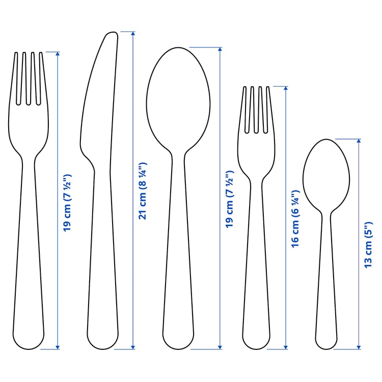 DRAGON 20piece flatware set, stainless steel IKEA