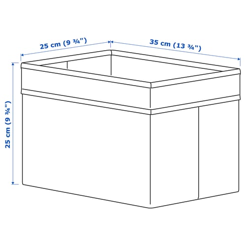 DRÖNA Box, black, 9 ¾x13 ¾x9 ¾ "