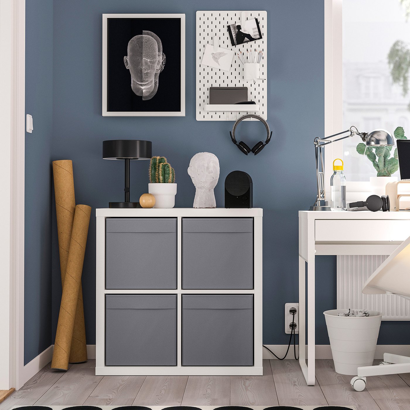 DRÖNA box, dark gray, 13x15x13