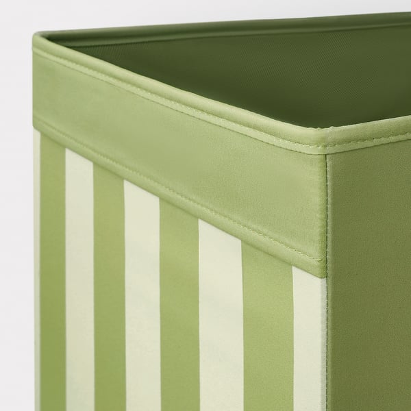 DRÖNA Box, patterned green/beige, 13x15x13" IKEA