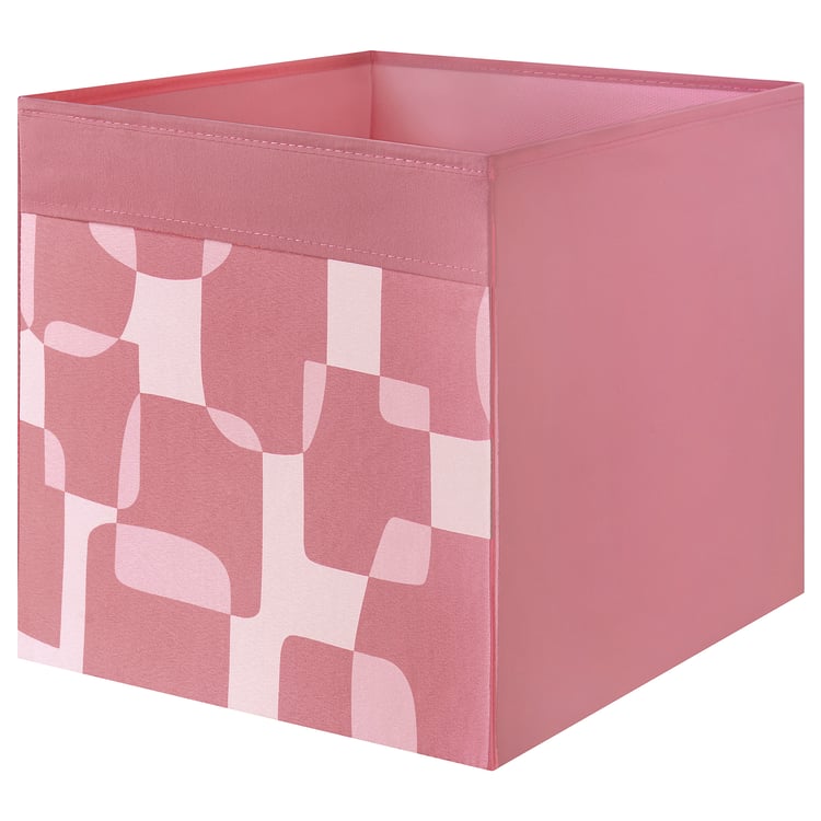 DRÖNA box, pink/white, 13x15x13" IKEA