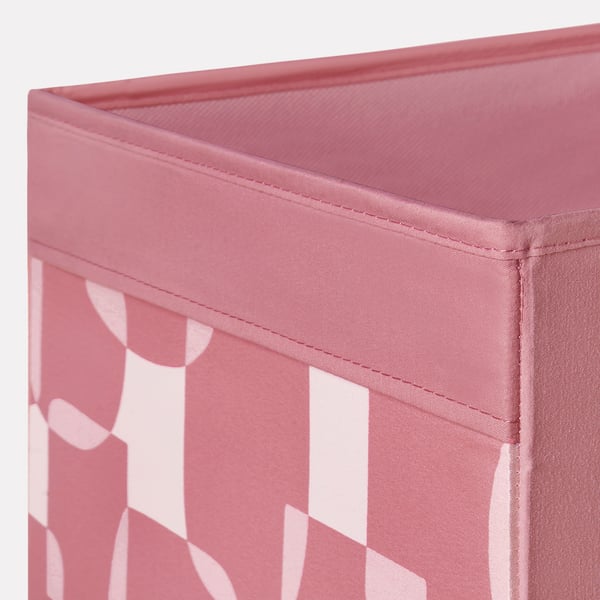 DRÖNA box, pink/white, 13x15x13" IKEA