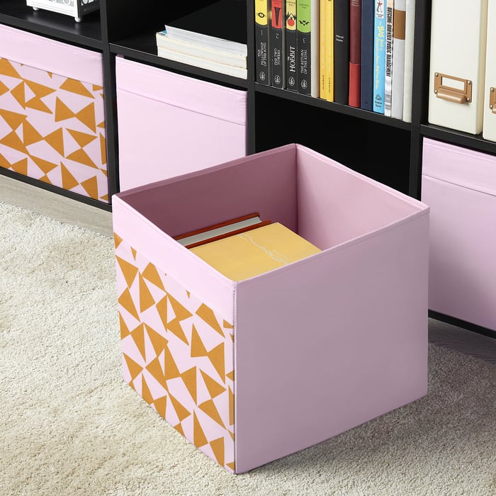 DRÖNA box, triangle yellow/pink, 13x15x13" IKEA