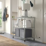 DRÖNA Lid, dark gray textile, 15 ¼x13 ½ "