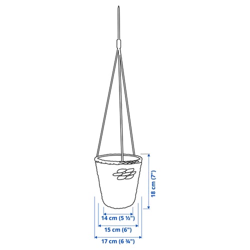 Illustration with measurements for the product: DRUVFLÄDER.