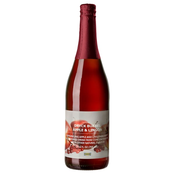 DRYCK BUBBEL ÄPPLE & LINGON Sparkling drink, apple/lingonberry, 25 oz