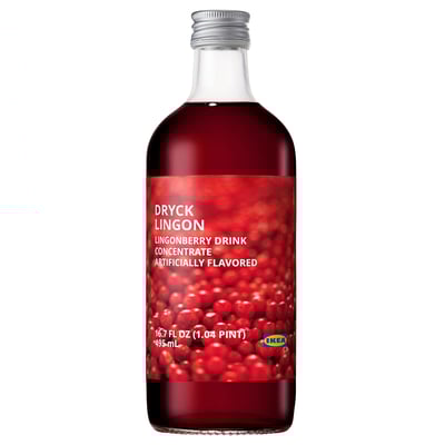 DRYCK LINGON Lingonberry syrup, 17 oz
