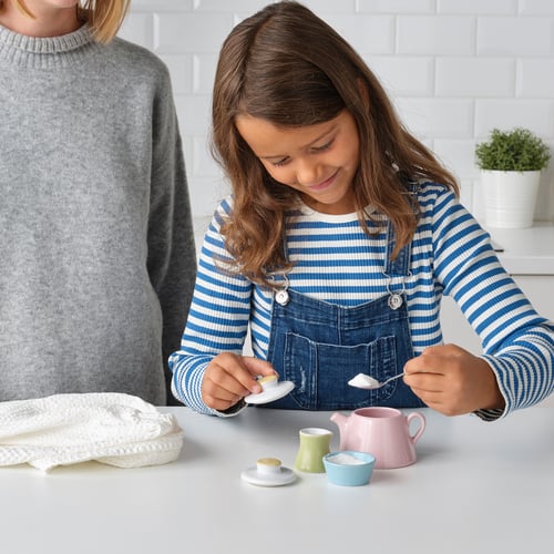 DUKTIG 3piece tea playset, mixed colors IKEA